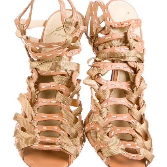 Brian Atwood Ribbon Heels 7.5 - Picture 2 of 4